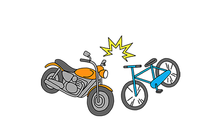 自転車で他人にぶつかりケガをさせてしまった。